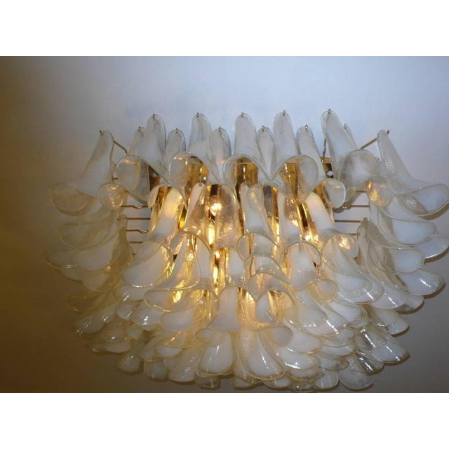 Glass Murano Glass Petal Chandelier, 1990s For Sale - Image 7 of 11