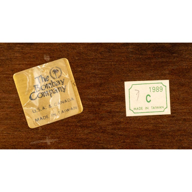Bombay Company Mahogany Rolling Tea Trolley For Sale - Image 11 of 11