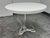 Bespoke Round White Caesarstone Top + Lucite Pedestal Base, 42 Inches For Sale - Image 4 of 12