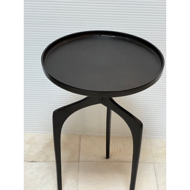 Black Etta Avenue Leslie End Table, Matte Black For Sale - Image 8 of 12