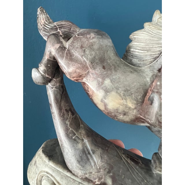 Vintage Natural Stone Horse Sculpture For Sale - Image 13 of 15