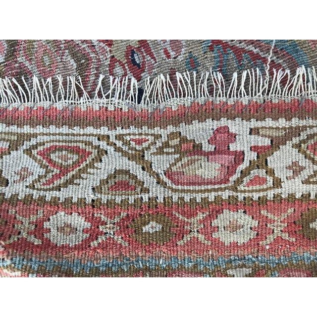 Antique Senneh Kilim, 1890s For Sale - Image 15 of 16