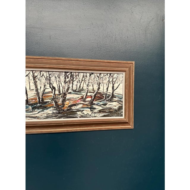 Forest in Winter, 1950s, Oil on Panel, Framed For Sale - Image 10 of 18