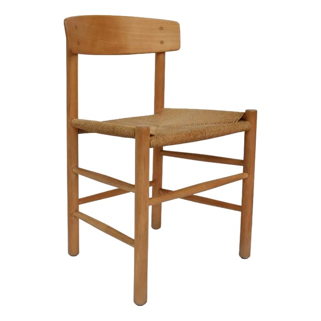 Model J39 Chairs in Oiled Oak & Paper Cord by Børge Mogensen for Fredericia, Denmark, 1970s, Set of 8 For Sale