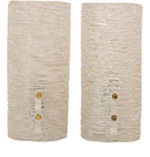 Frosted Glass and Brass Sconces from Kalmar, 1950s