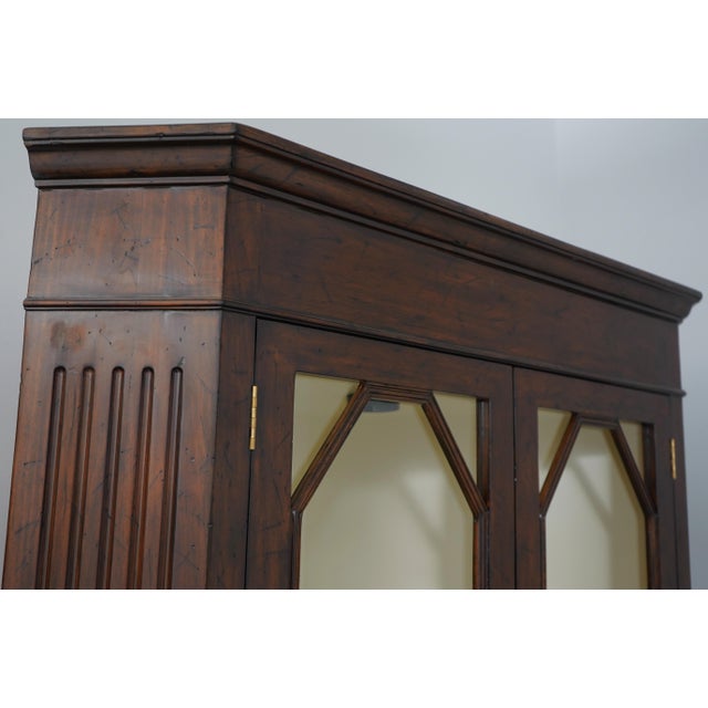 Brown Theodore Alexander Mahogany 2 Door Corner Cabinet For Sale - Image 8 of 15