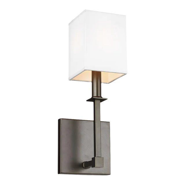 Sean Lavin By Visual Comfort Studio Quinn 1-Light Sconce in Antique Bronze For Sale