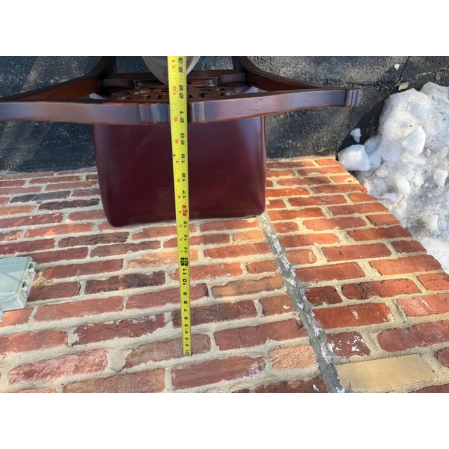 Antique Chippendale Style Mahogany Leather Seat Dining Side Chairs For Sale - Image 11 of 17