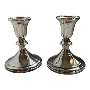 Sterling Silver Towle Candlesticks - A Pair