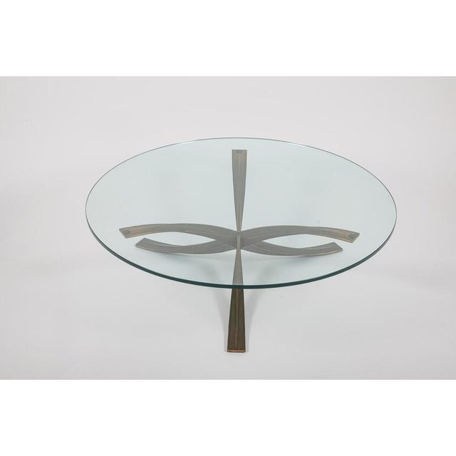 Vintage French Cocktail Table in Cast Bronze by Michel Mangematin, 1962 For Sale - Image 6 of 12