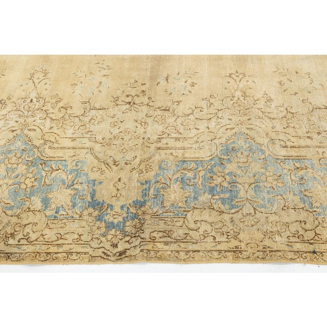 Mid-20th Century Antique Kerman Wool Rug For Sale - Image 14 of 16