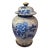 Large Blue, White and Gold Ginger Jar/Urn/Vase For Sale
