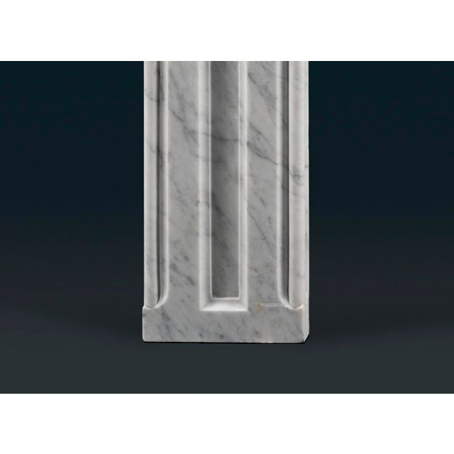 Carrara Marble Frame Fireplace For Sale - Image 3 of 4