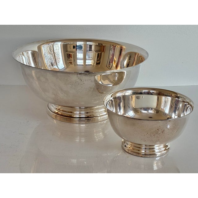 Metal 1980s Gorham Silver Bowls With Plastic Inserts For Sale - Image 7 of 8
