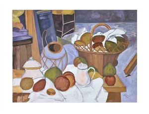 Gabriella Tomio, Homage to Cezanne, Acrylic on Canvas, 2000s