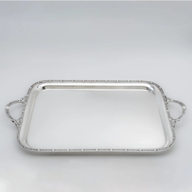 Celtic George V Arts & Crafts Sterling Silver Tray from Adie Brothers Ltd, Birmingham, United Kingdom, 1935 For Sale - Image 11 of 14