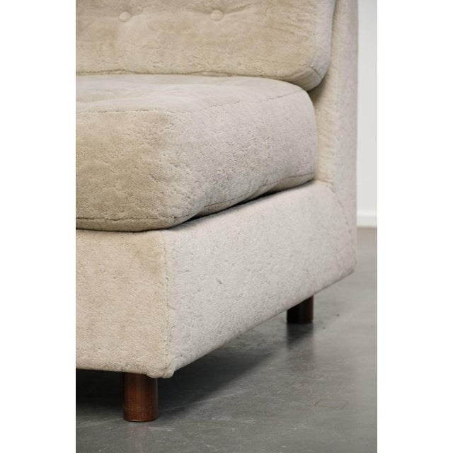 Vintage Beige Fabric Armchair For Sale - Image 9 of 10