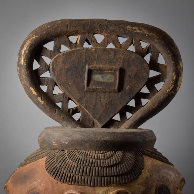 Early 20th Century Igbo Huge Wood Carved Mask Nigeria For Sale - Image 13 of 13