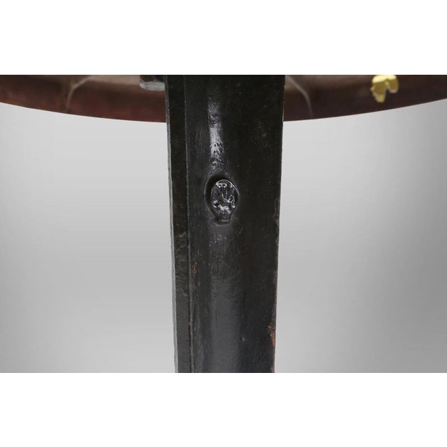 Black Cast Iron Bistro Table with Bakelite Top from Louis Vuitton, France, 1930s For Sale - Image 8 of 12
