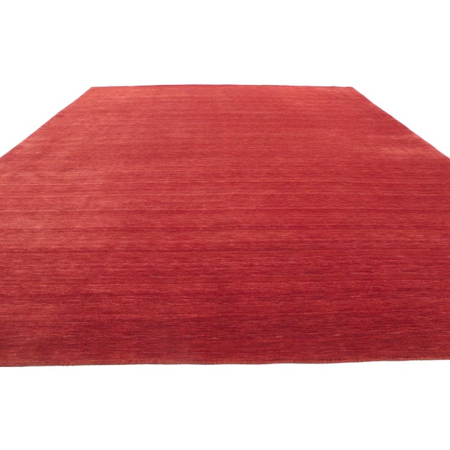Contemporary Red Modern Style Area Rug - 09'07 X 12'10 For Sale - Image 3 of 9