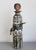 A striking, large-scale (height 75 cm) stoneware figural sculpture by albert thiry (1967), formed as a tall, cylindrical...