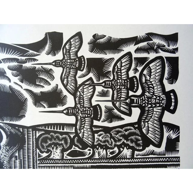 Woodcocks return. 1970, paper, linocut, print size 52x55 cm; total 70x65 cm was a soviet, russian painter, graphic artist,...