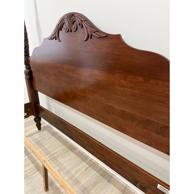 Wood 1990s Ethan Allen British Classic Collection King Size Poster Bed For Sale - Image 7 of 12