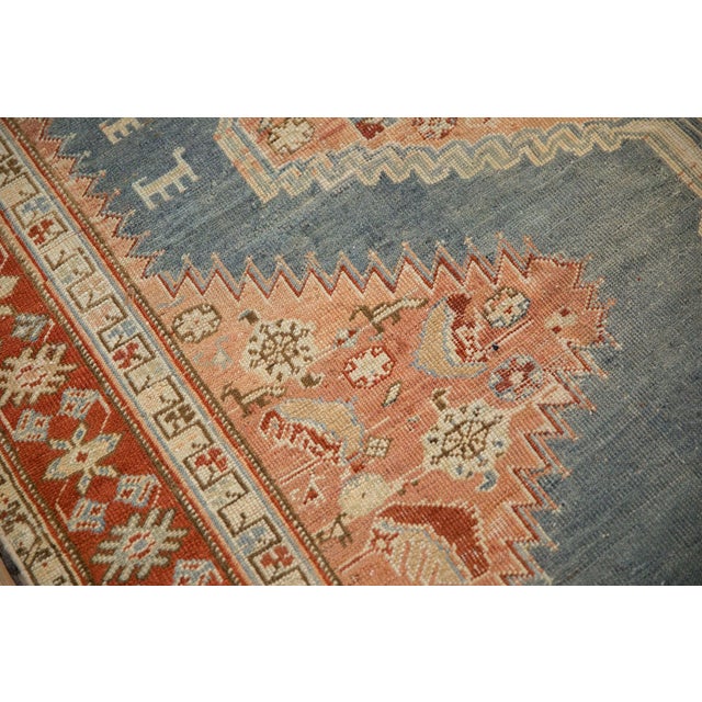 Blue Antique Distressed Karabagh Rug Runner - 5'2" x 10'7" For Sale - Image 8 of 12