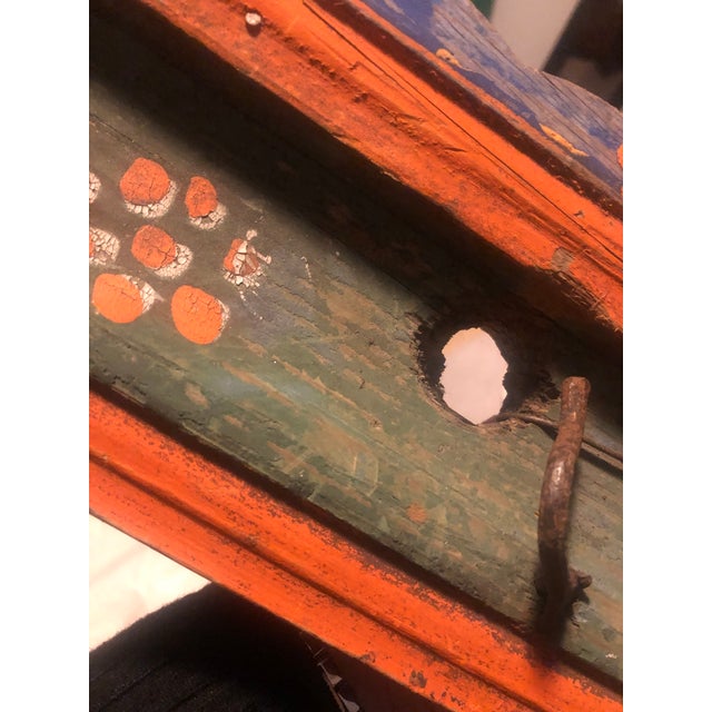 Belgium Original Paint School House Hat/Coat Rack For Sale - Image 12 of 12