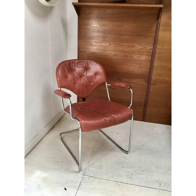Swedish Desk Chair by Sam Larsson for Dux, 1970s, in Good conditions. Designed 1970 to 1979 This piece has an attribution...