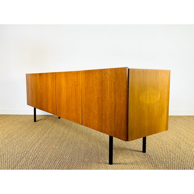 Scandinavian Minimalist Teak Sideboard, 1960s For Sale - Image 9 of 17