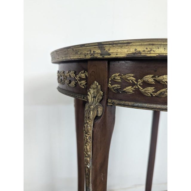 Transitional Style Mahogany Side Table For Sale - Image 4 of 8