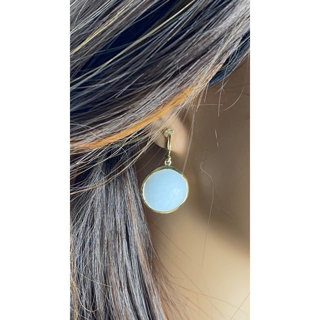 Ippolita Lollipop Collection 18k Yellow Gold Opaque White Crystal Earrings - 2 Pieces For Sale - Image 11 of 12