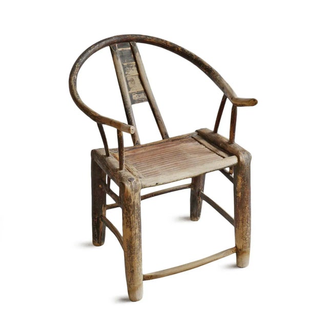 Antique Ming Horseshoe Back Village Chair For Sale - Image 4 of 9