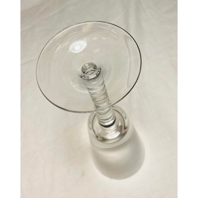 Single Crystal Champagne Wine Flute Cut Crystal Stem For Sale In Dallas - Image 6 of 6