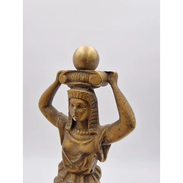 Gilded Bronze Sculpture Inspired by Ancient Egypt, Late 1800s For Sale - Image 5 of 9