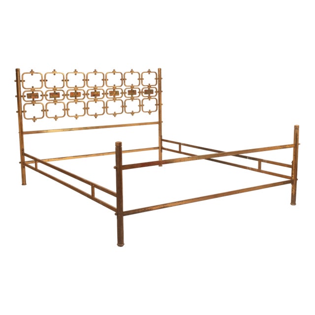 8605 Bed in Brass and Bronze by Osvaldo Borsani for Borsani Varedo, 1959 For Sale