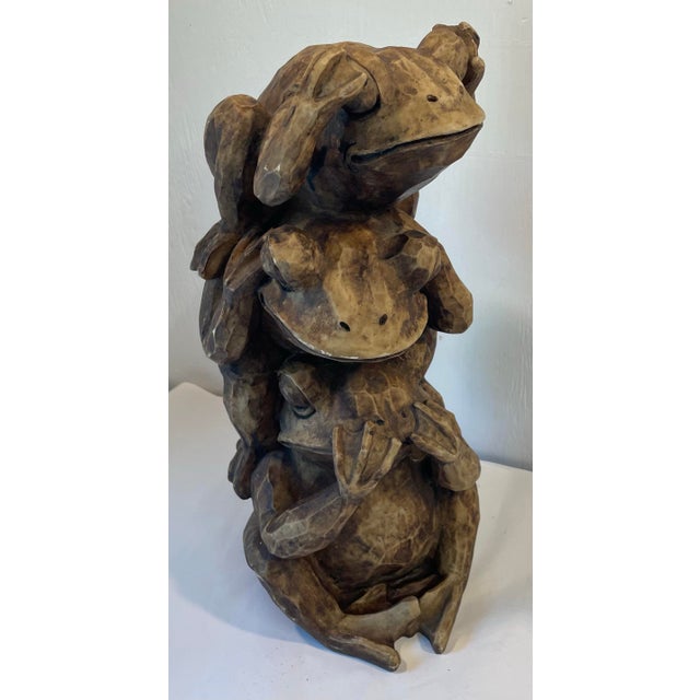 Mid 20th Century Vintage 3 Monkey See No Evil Speak No Evil and Hear No Evil Garden Statue For Sale - Image 5 of 8