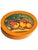 A vintage Maitland-Smith hand-painted wooden oval box. This collectible piece features a classic still-life fruit...
