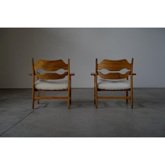 Brown Lounge Chairs by Henning Kjearnulf, Denmark, 1960s, Set of 2 For Sale - Image 8 of 14