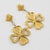 1990s Kenzo Gilded Metal and Acrylic Four-Leaf Clover Dangle Clip-on Earrings For Sale - Image 5 of 9