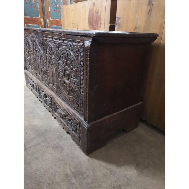 Late Gothic Walnut Chest For Sale - Image 6 of 11
