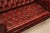 Animal Skin Chesterfield Style Oxford Red Leather Sofa For Sale - Image 7 of 17
