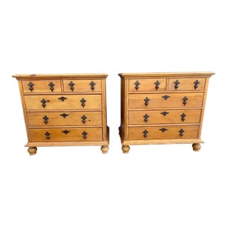 Baker William and Mary Style Bedside Chests - a Pair For Sale