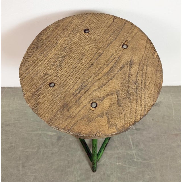 1960s Industrial Green Workshop Stool, 1960s For Sale - Image 5 of 18