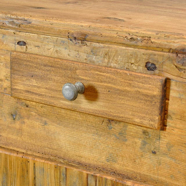 Brown Vintage Rustic Pine Cabinet, 1920 For Sale - Image 8 of 12