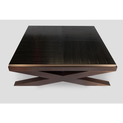 White Marble Top Coffee Table with Bronze Legs by Reda Amalou Design For Sale - Image 9 of 11
