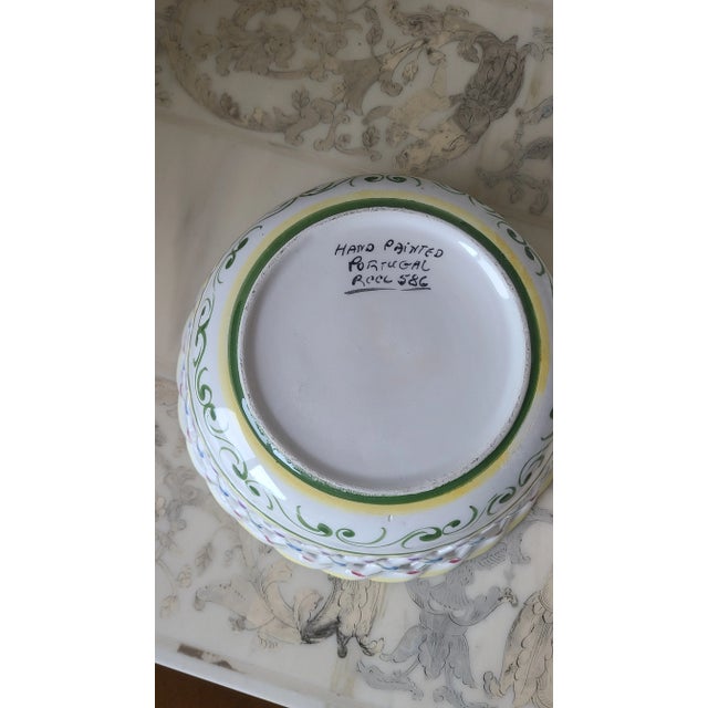 Green Made in Portugal Reticulated Fruit Bowl or Basket For Sale - Image 8 of 10
