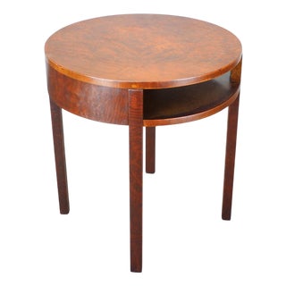Art Deco Mahogany Veneer Table, Former Czechoslovakia, 1930s For Sale