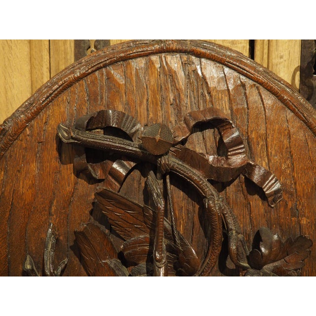 Wood 19th Century French Oval Black Forest Game Plaque With Bark Trompe L’Oeil For Sale - Image 7 of 12